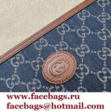 Gucci Pouch bag with Interlocking G 672953 GG Denim Blue