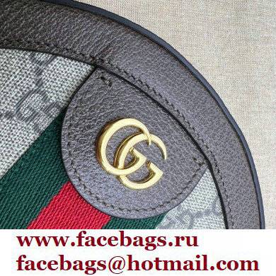 Gucci Round Shoulder Bag With Double G 574978 Stripes And Flames Print - Click Image to Close