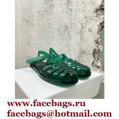 Gucci Rubber Sandals with Double G 676970 Green 2022