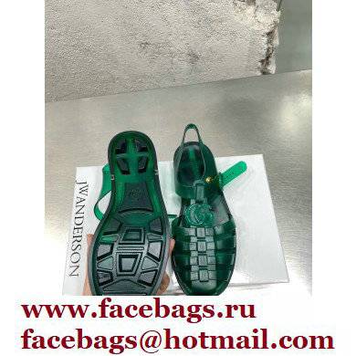 Gucci Rubber Sandals with Double G 676970 Green 2022