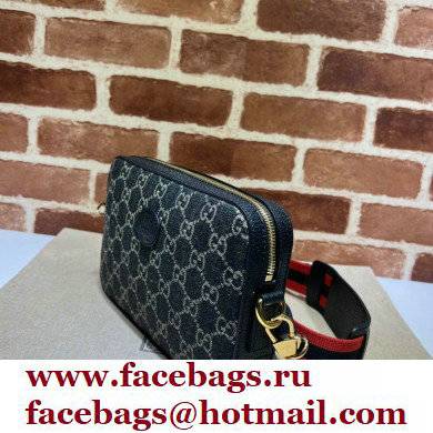Gucci Shoulder bag with Interlocking G 699133 GG Denim Black