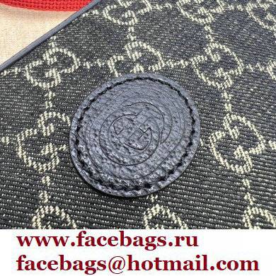 Gucci Shoulder bag with Interlocking G 699133 GG Denim Black