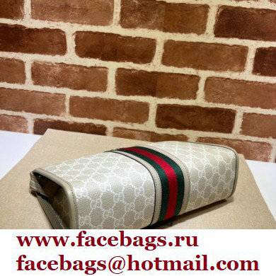 Gucci Web Ophidia Toiletry Case Bag 598234 GG Canvas Oatmeal