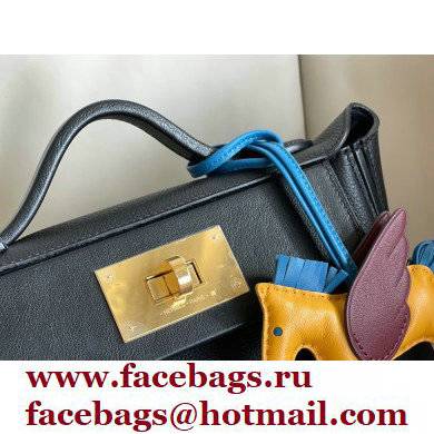 HERMES 24/24 MINI KELLY BAG IN TOGO LEATHER BLACK - Click Image to Close