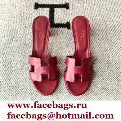 Hermes Heel 5cm Oasis Sandals in Swift Box Calfskin 24