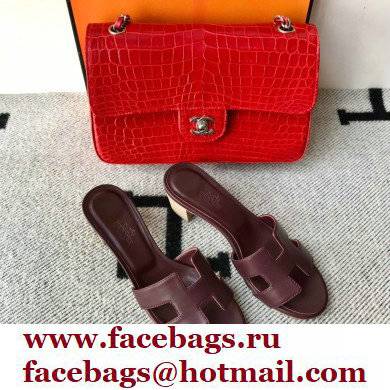 Hermes Heel 5cm Oasis Sandals in Swift Box Calfskin 28
