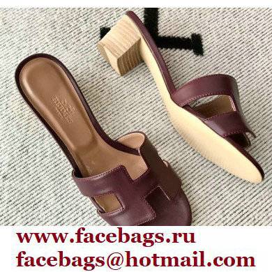 Hermes Heel 5cm Oasis Sandals in Swift Box Calfskin 34