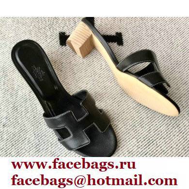 Hermes Heel 5cm Oasis Sandals in Swift Box Calfskin 38