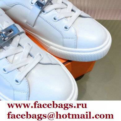 Hermes Kelly buckle Calfskin Day Sneakers White 2022