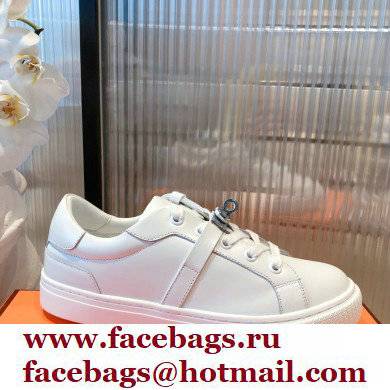 Hermes Kelly buckle Calfskin Day Sneakers White 2022