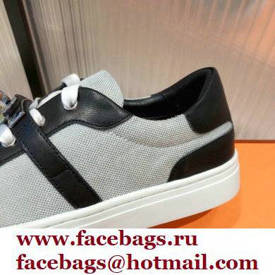Hermes Kelly buckle perforated Calfskin Day Sneakers Black 2022