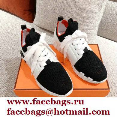 Hermes Knit and calfskin Depart Sneakers 01 2022