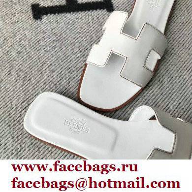 Hermes Oran Flat Sandals in Swift Box Calfskin 03
