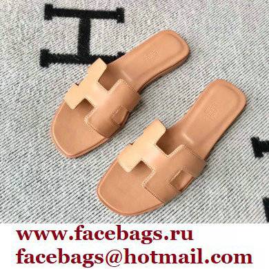 Hermes Oran Flat Sandals in Swift Box Calfskin 06