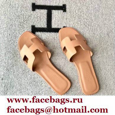 Hermes Oran Flat Sandals in Swift Box Calfskin 06