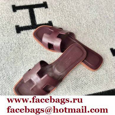 Hermes Oran Flat Sandals in Swift Box Calfskin 09