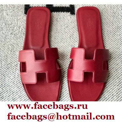 Hermes Oran Flat Sandals in Swift Box Calfskin 17