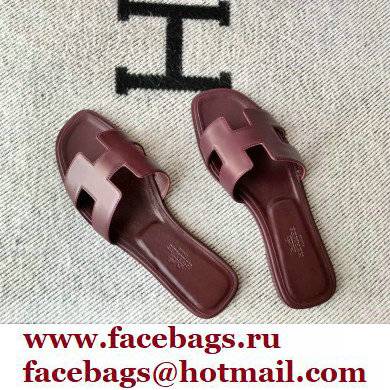 Hermes Oran Flat Sandals in Swift Box Calfskin 26
