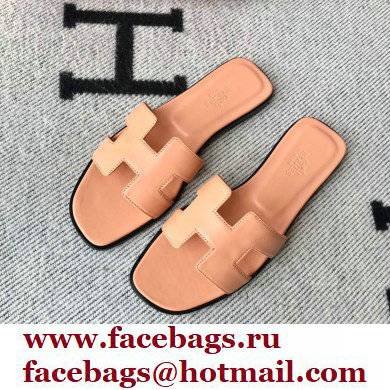 Hermes Oran Flat Sandals in Swift Box Calfskin 38