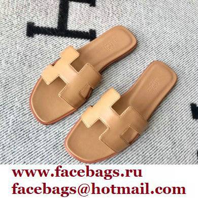 Hermes Oran Flat Sandals in Swift Box Calfskin 39