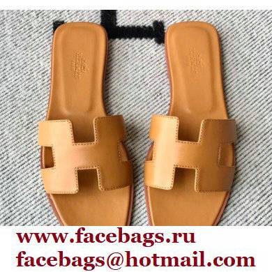 Hermes Oran Flat Sandals in Swift Box Calfskin 40