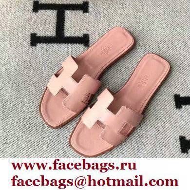Hermes Oran Flat Sandals in Swift Box Calfskin 70