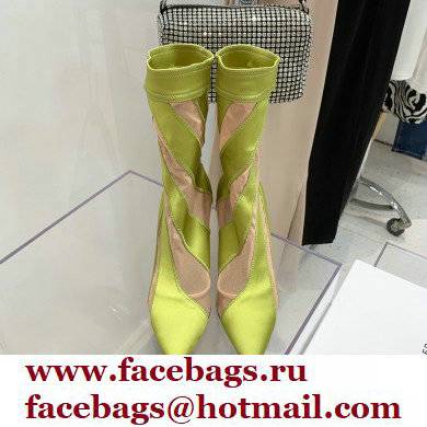 Jimmy Choo Heel 9cm JIMMY CHOO/MUGLER Sheer Spiral Stretch Fabric Sock Ankle Boots 04 2022