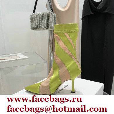 Jimmy Choo Heel 9cm JIMMY CHOO/MUGLER Sheer Spiral Stretch Fabric Sock Ankle Boots 04 2022 - Click Image to Close