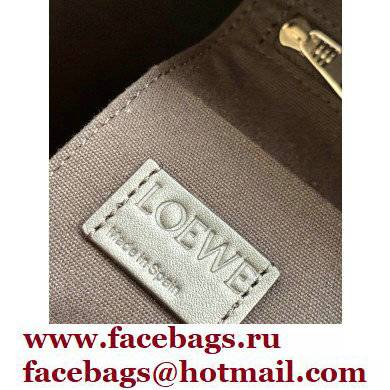 Loewe Buckle Tote Bag in Anagram jacquard and calfskin White 2022
