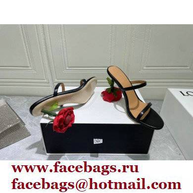 Loewe Heel 6cm Rose Sandals Black 2022