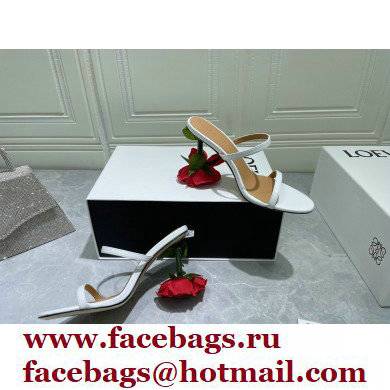 Loewe Heel 6cm Rose Sandals White 2022