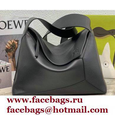 Loewe Large Puzzle Hobo bag in nappa calfskin Black 2022 - Click Image to Close