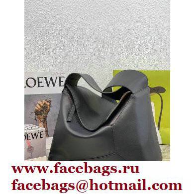 Loewe Large Puzzle Hobo bag in nappa calfskin Black 2022 - Click Image to Close