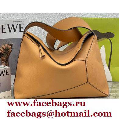 Loewe Large Puzzle Hobo bag in nappa calfskin Brown 2022 - Click Image to Close