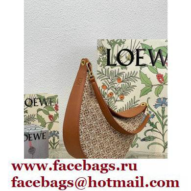 Loewe Luna bag in Anagram jacquard and classic calfskin Brown 2022 - Click Image to Close