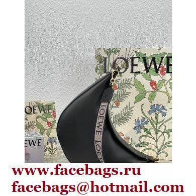 Loewe Luna bag in satin calfskin and jacquard Black 2022
