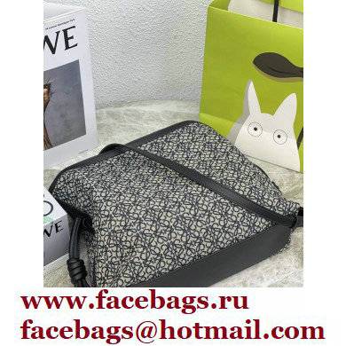 Loewe Medium Flamenco Clutch Bag in Anagram jacquard and calfskin Black 2022 - Click Image to Close