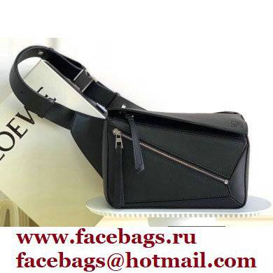 Loewe Small Puzzle Bumbag in classic calfskin Black 2022 - Click Image to Close