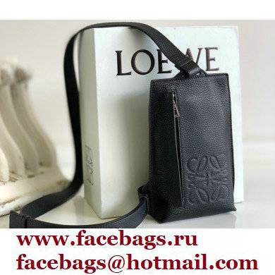 Loewe Vertical T Pocket Bag in grained calfskin Black 2022 - Click Image to Close
