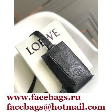 Loewe Vertical T Pocket Bag in grained calfskin Black 2022