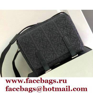 Loewe XS Military messenger Bag in Anagram jacquard and calfskin Black 2022