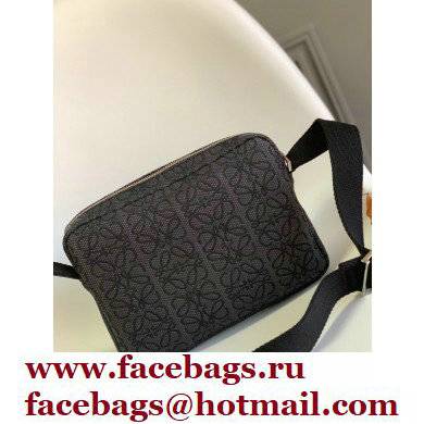 Loewe XS Military messenger Bag in Anagram jacquard and calfskin Black 2022