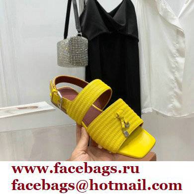Loro Piana Sprightly Charms Ankle Strap Sandals Yellow 2022 - Click Image to Close