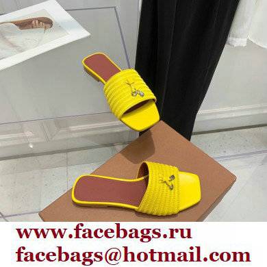 Loro Piana Sprightly Charms Flat Sandals Yellow 2022
