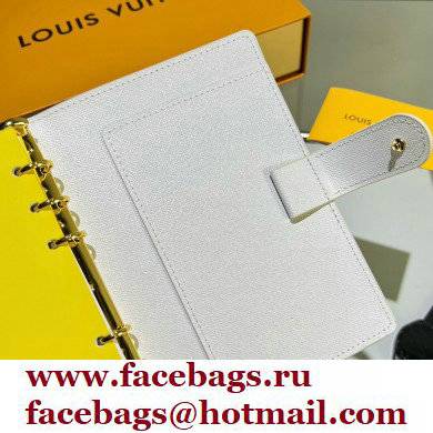Louis Vuitton Medium Ring Agenda Cover Damier Azur Canvas
