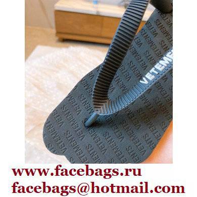 Vetements Toes Flip Flops Rubber Thong Slide Sandals Black 2022 - Click Image to Close