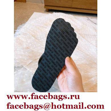 Vetements Toes Flip Flops Rubber Thong Slide Sandals Black 2022 - Click Image to Close