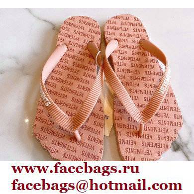 Vetements Toes Flip Flops Rubber Thong Slide Sandals Nude Pink 2022