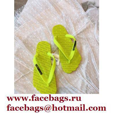 Vetements Toes Flip Flops Rubber Thong Slide Sandals Yellow 2022 - Click Image to Close