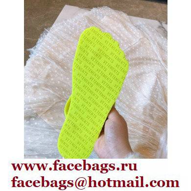 Vetements Toes Flip Flops Rubber Thong Slide Sandals Yellow 2022